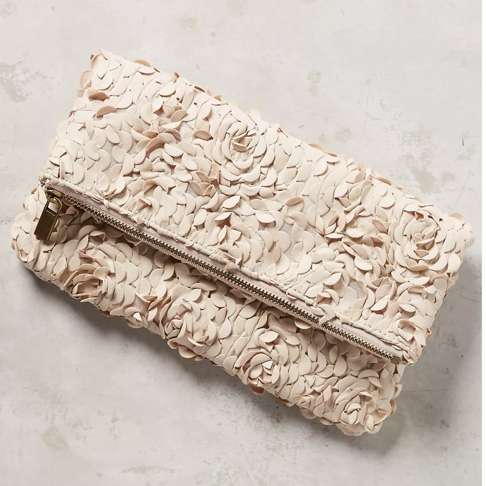 NWT Anthropologie Amitie Floral Clutch